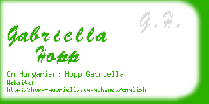 gabriella hopp business card